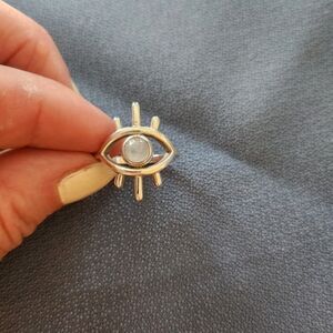 Sterling silver evil eye ring
